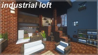 [Minecraft] industrial loft apartment 🧸🍃| speedbuild | CIT Resource packs