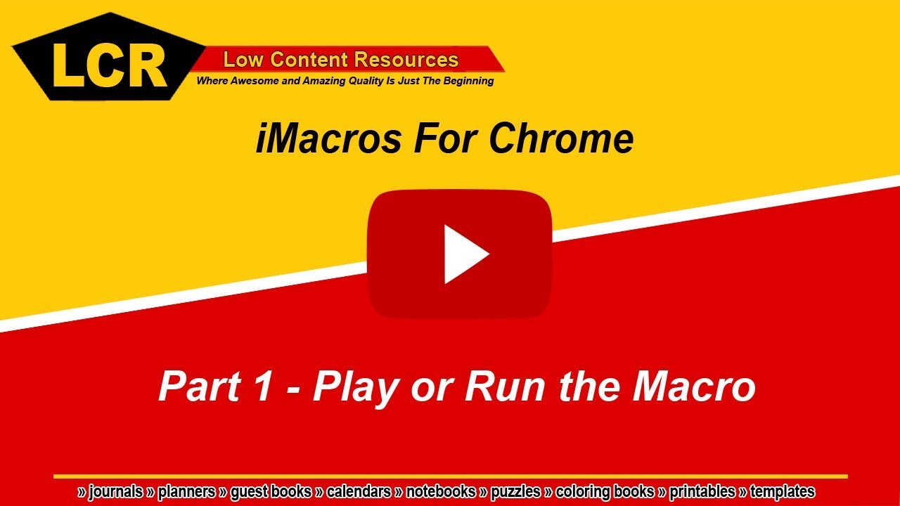 iMacros For Chrome - Part 1 - YouTube