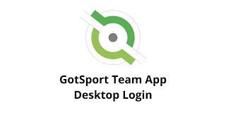 GotSport Team App Desktop Login