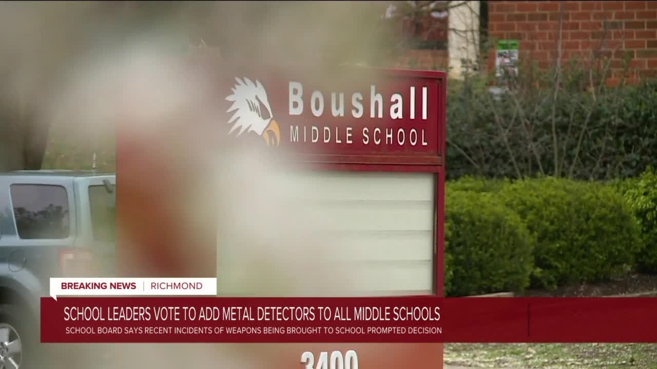 Richmond School Board votes to add metal detectors to all middle ...