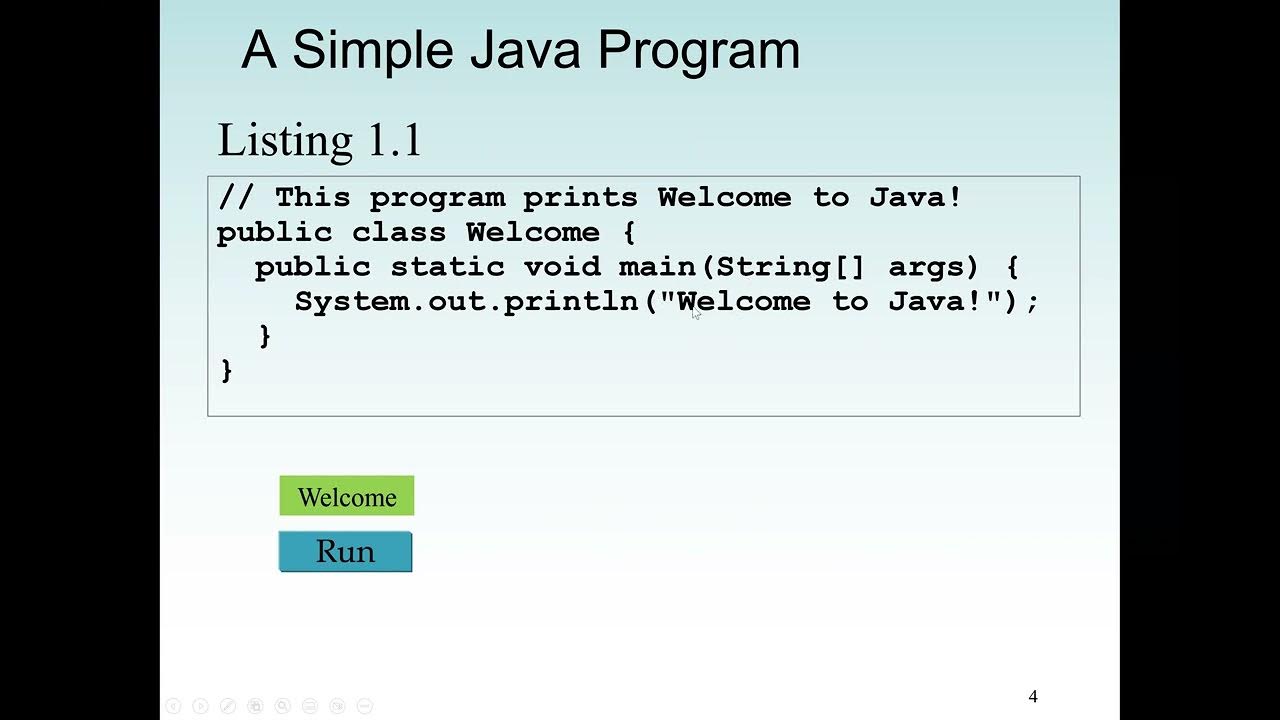 Java Programming Language: The First Java Program. Display Message on ...