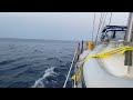 Sunrise sailing the Gulf Stream off of Cape Hatteras with Mary Beth &amp; Stephen