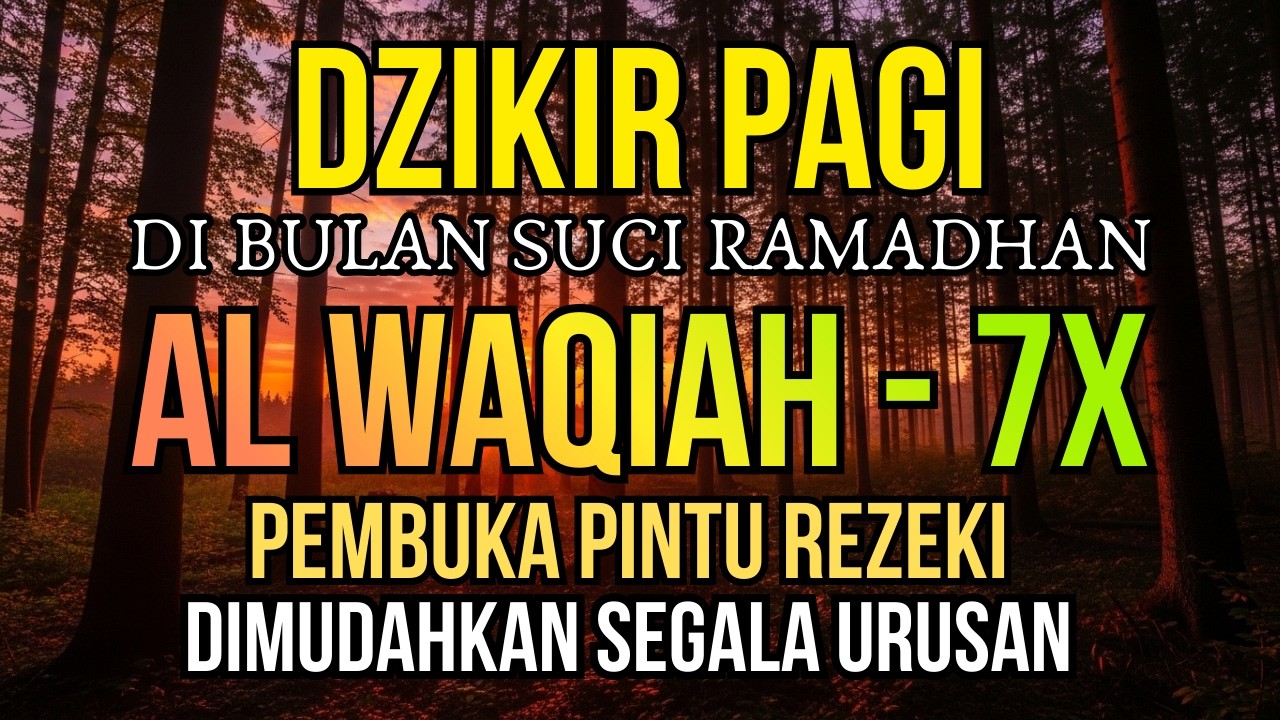 JANGAN LEWATKAN! | Dzikir Pagi Al Waqiah 7x Pembuka Rezeki & Dimudahkan Segala Urusan
