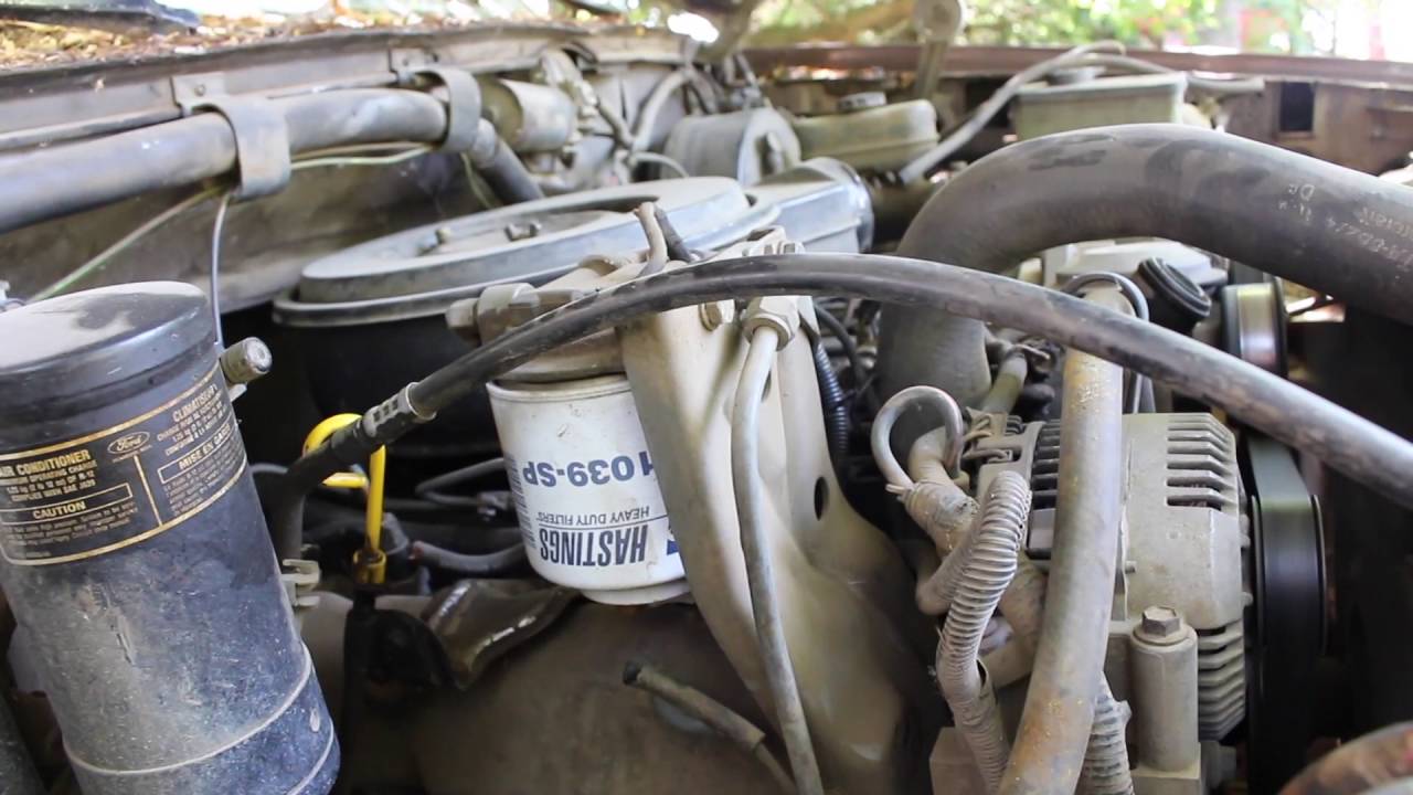 Old Start Ford F250 XLT Diesel IDI 1993 YouTube