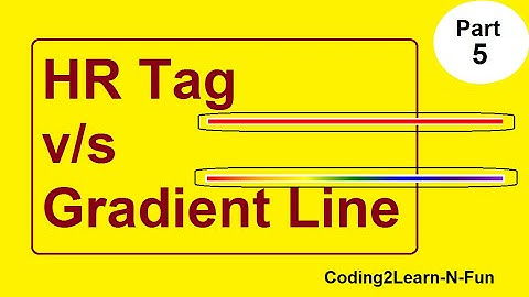 #HTML #CSS #Color_Gradient  || Difference Between HR Tag line and GRADIENT Line with DIV.