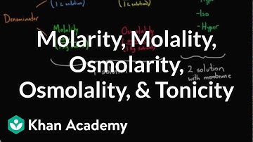 Molarity, molality, osmolarity, osmolality, and tonicity - what