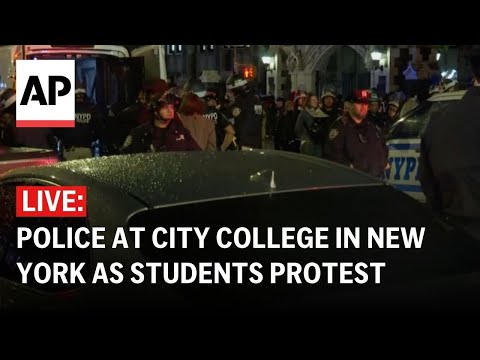 LIVE: New York police at City College as students protest war in Gaza