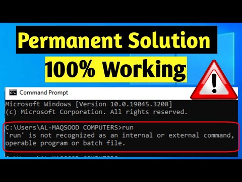How to fix not recognized as an internal or external command operable program or batch file