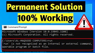 How to fix not recognized as an internal or external command operable program or batch file