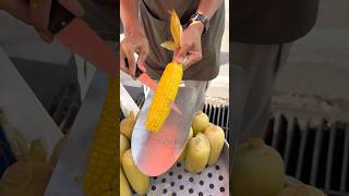 Steamed Corn Cutting Skill -Fruits Cutting Skill