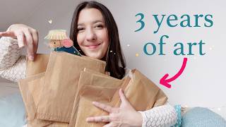 How my art changed in 3 years • cozy unboxing
