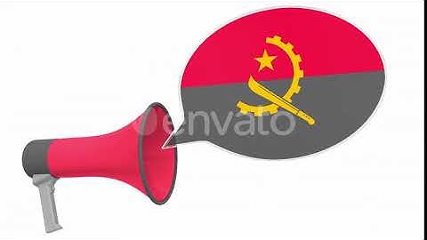 Megaphone and Flag of Angola on the Speech Bubble | Motion Graphics - Envato elements