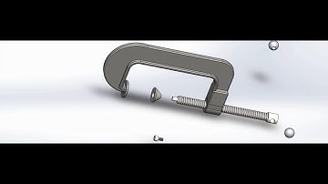 c-clamp explode - collapse & mecanism @ solidwork