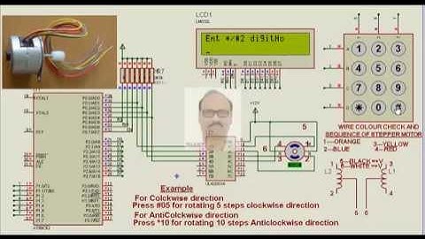 8051 Microcontroller project -Stepper Motor by Keypad control