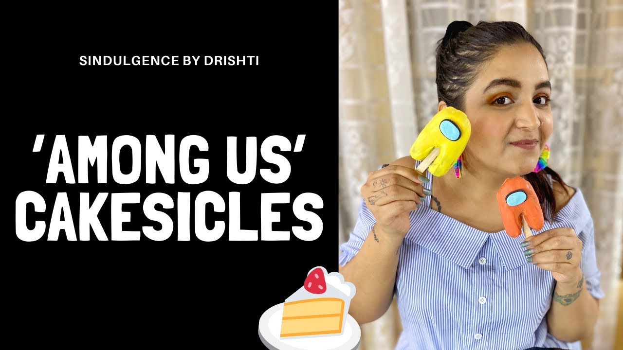 AMONG US CAKESICLES/how to make cakesicles without a mould/CAKE