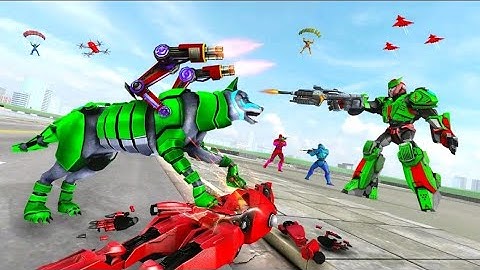 Wolf Robot Transforming Games - Robot Car GamesPlay #01 Video
