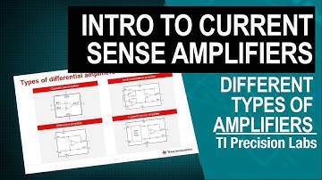 Current sensing with different types of amplifiers