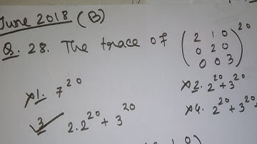 Q. 28 csir net June 2018 on linear algebra booklet code B