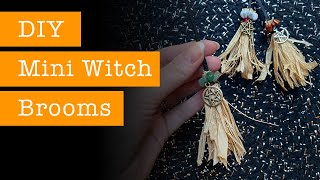 DIY Mini Witch Brooms Tutorial: Quick Halloween Craft Projects