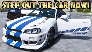 GTA 5 Roleplay - Cops MAD They Cant Catch my Skyline GTR! (ThugLife RP)