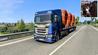 Scania R500 - Delivering Plastic Pipes to Osnabrück | Euro Truck Simulator | Moza R9