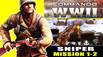 Frontline Commando WW2 Shooter ios Gameplay (Glu Games) : Ardennes Sniper mission 1 & 2
