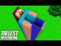 What&#39;s INSIDE the TALLEST HEROBRINE in Minecraft ? I found a SECRET PASSAGE in LONGEST TUNNEL !