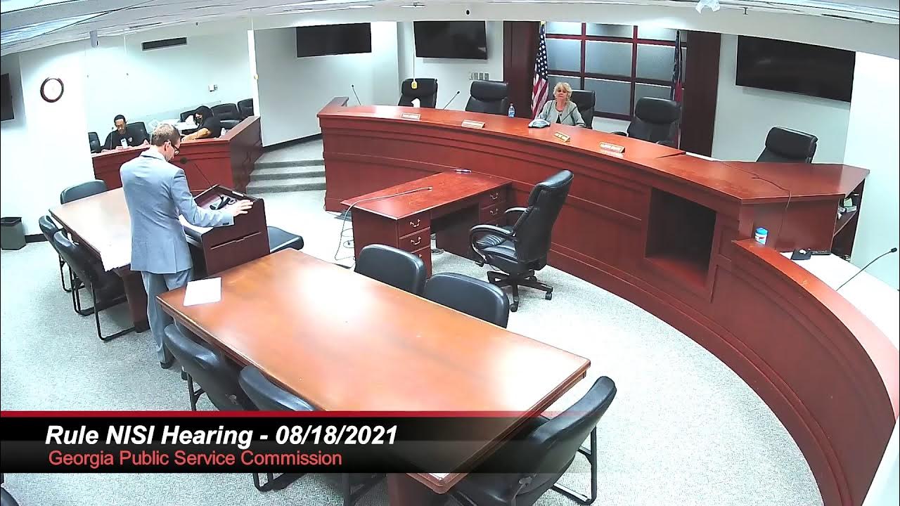 Rule NISI Hearing 08/18/2021 Public Service Commission