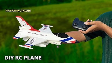 How to make RC plane F16 Fighting falcon jetfighter | Build and fly