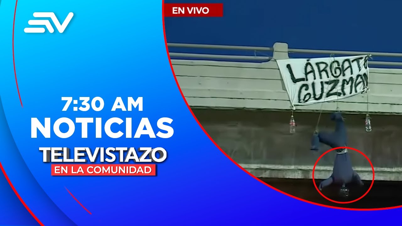 Hallan un muñeco colgado en un puente de la Av. Quito y Portete  | Televistazo | Ecuavisa