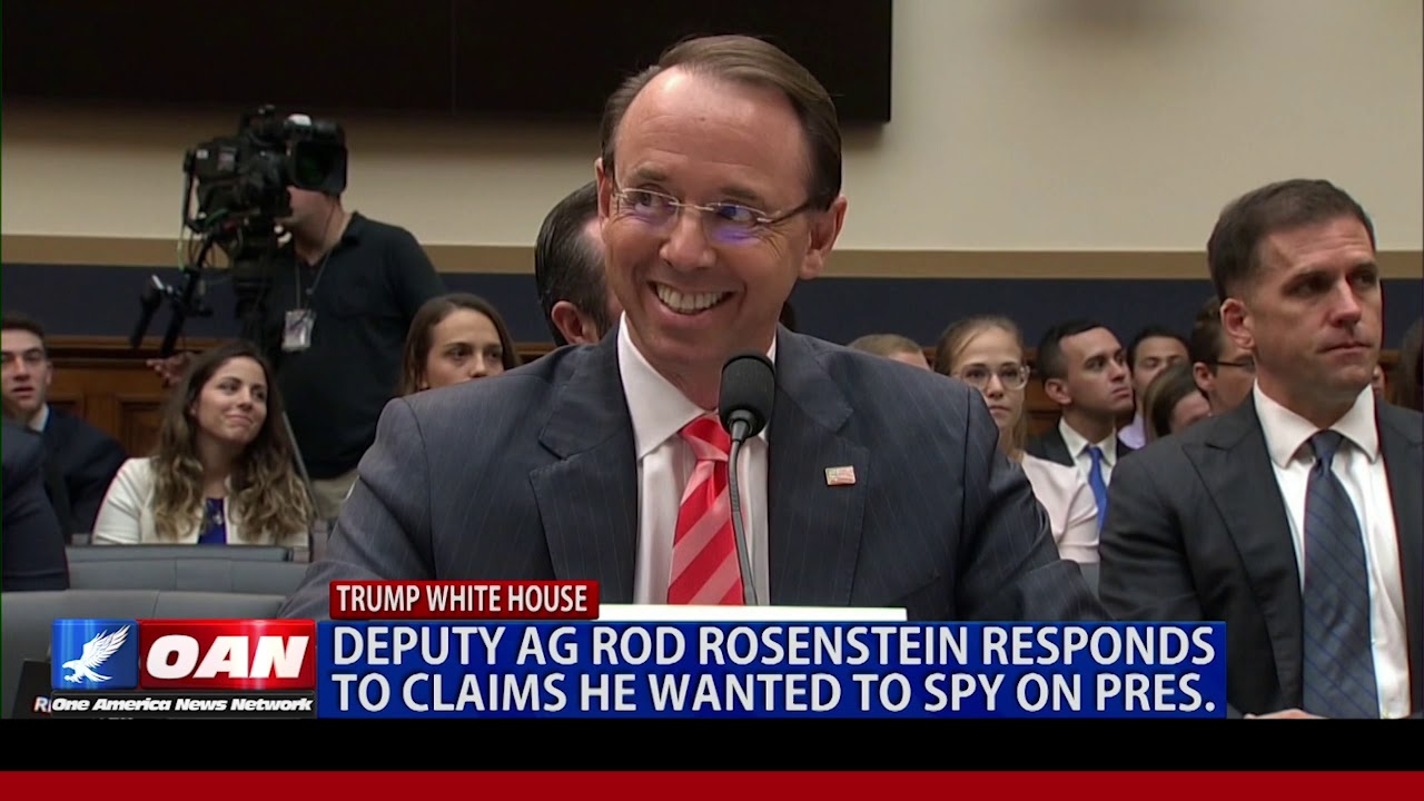Deputy attorney general Rod Rosenstein responds to claims he wanted to spy on President Trump