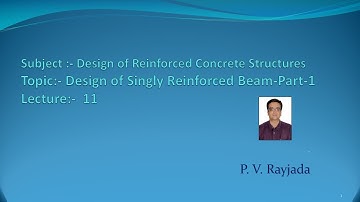 DRCS-Lect.-11-Design of Singly Reinforced Beam-Part-1