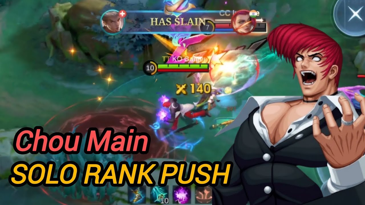 CHOU MAIN 🔥 | SOLO RANK PUSH | MOBILELEGENDS - YouTube