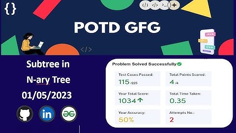 Subtree In N-ary Tree || Java || Geeksforgeeks Daily Challenege ||gfg potd