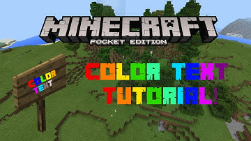 MCPE 0.11.0 Tutorial - How to get colored text