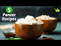 5 Best Paneer Recipes | Easy Paneer Recipes | Paneer recipes | 5 Easy Indian Paneer Dishes