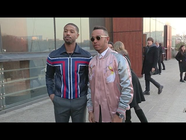 TeamMBJ on Instagram: “Michael B Jordan and Lewis Hamilton at @louisvuitton  #louisvuitton #paris #menswear @michaelbjorda…