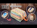 DIY Easy Shoe Bag | How to make a Flattened Travel toiletry bag [sewingtimes]