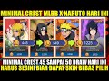 UPDATE MINIMAL CREST MLBB X NARUTO HARI INI! BUTUH SEGINI BUAT DAPAT SKIN COLLAB NARUTO BEBAS PILIH