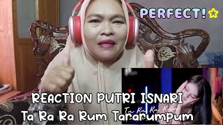 Reaction Putri Isnari cover India - Ta Ra Ra Rum Tararumpum