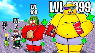 Eating To Become Fattest In Roblox Simulator