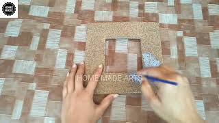 diy photo frame | photo frame making at home | cardboard craft ideas | best out of waste