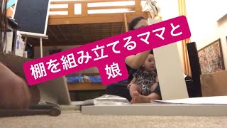 ママ、娘、棚を組み立てる‼️国際結婚【アメリカ生活】