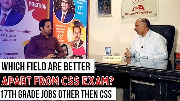 Which Fields are Better Apart from CSS - 17th Grade Jobs in Pakistan