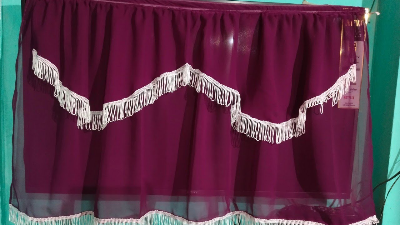 TV COVER making at home//टीवी कवर बनाना seekhe asan tarike se #TV cover