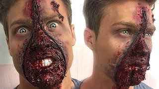 HALLOWEEN ZOMBIE ZIP FACE (UNDER 20MINS!) | Natalie Boucher