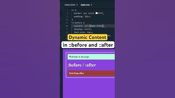How to Use Dynamic Text in ::before & ::after Pseudo-Elements | #shorts #css #html