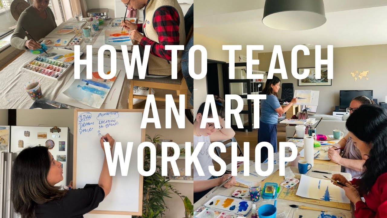 How to TEACH an ART Class (Tips for Conducting an Art Workshop!) 