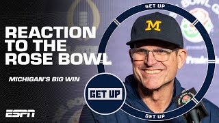 DRAMATIC! EPIC! ICONIC! Full Reaction to Michigan's big win vs. Alabama in the Rose Bowl 🌹 | Get Up