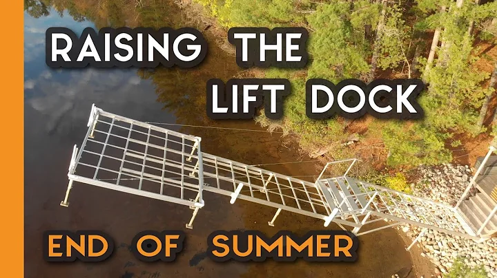 Raising the lift dock out of the water for winter ...